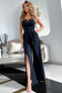 Spaghetti Straps Slit Leg Jumpsuit with Pockets SPLAZE