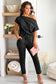 Tie Waist Short Sleeve Tapered Jumpsuit SPLAZE